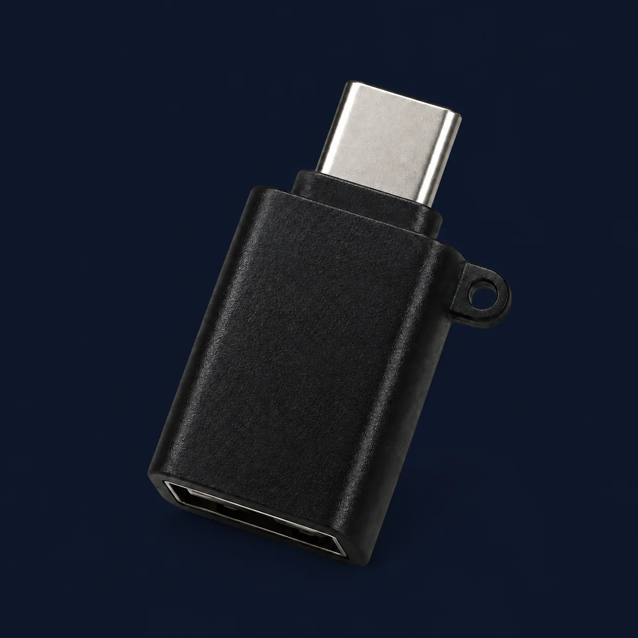 AIRSKY – Adaptateur OTG USB-C vers USB-A — fond sombre
