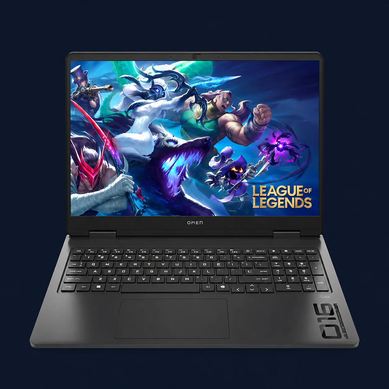 HP OMEN 16-am0020nia – Ultra 7 255H / 16 Go / 512 Go / RTX 5070 8 Go — visuel du modèle sur fond sombre